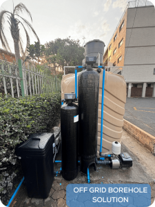 Off-grid borehole treatment system